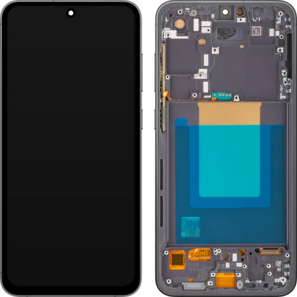 Display cu Touchscreen MP compatibil cu Samsung Galaxy S24 FE S721, cu Rama, Versiune OLED, Negru