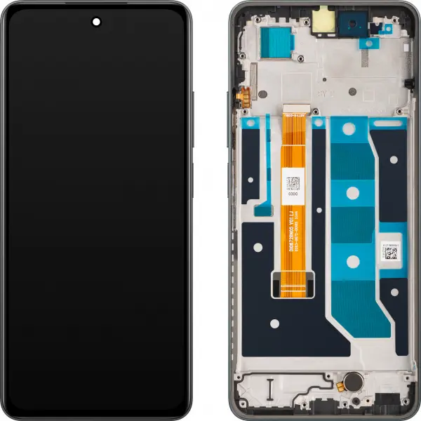 Display cu Touchscreen Realme C67 4G, cu Rama, Negru (Black Rock), Service Pack 621029000120