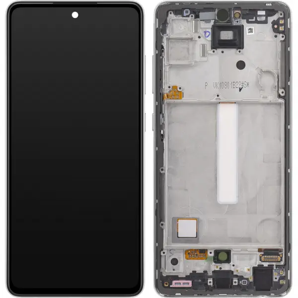 Display cu Touchscreen Samsung Galaxy A52s 5G A528, cu Rama, Alb, Service Pack GH82-26861D