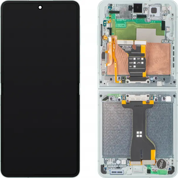 Display cu Touchscreen Samsung Galaxy Z Flip7 F766, cu Rama, Sub Inner, Verde (Mint), Service Pack GH82-37581E