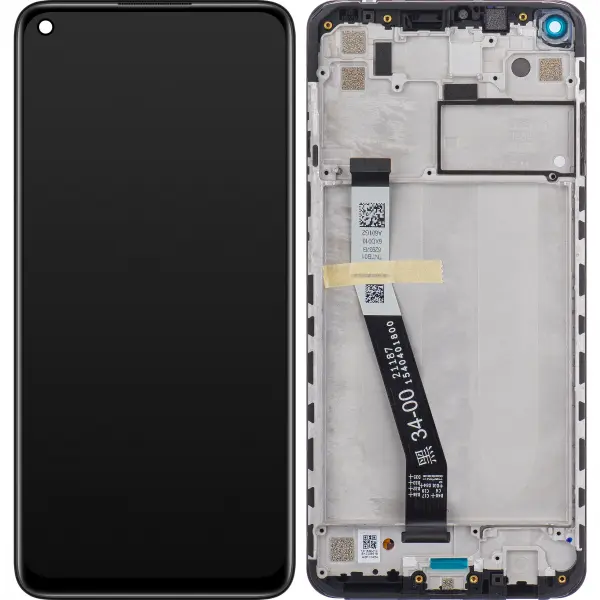 Display cu Touchscreen Xiaomi Redmi Note 9, cu Rama, Negru, Service Pack 560003J15S00