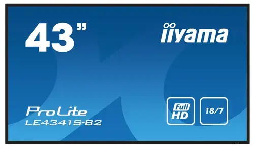 Display Profesional IPS LED Iiyama 42.5inch LE4341S-B2, Full HD (1920 x 1080), VGA, HDMI, Boxe (Negru)