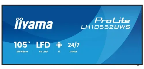 Display Profesional LED Iiyama 104.6inch LH10552UWS-B1AG, 5120 x 2160, HDMI, DisplayPort, Boxe (Negru)