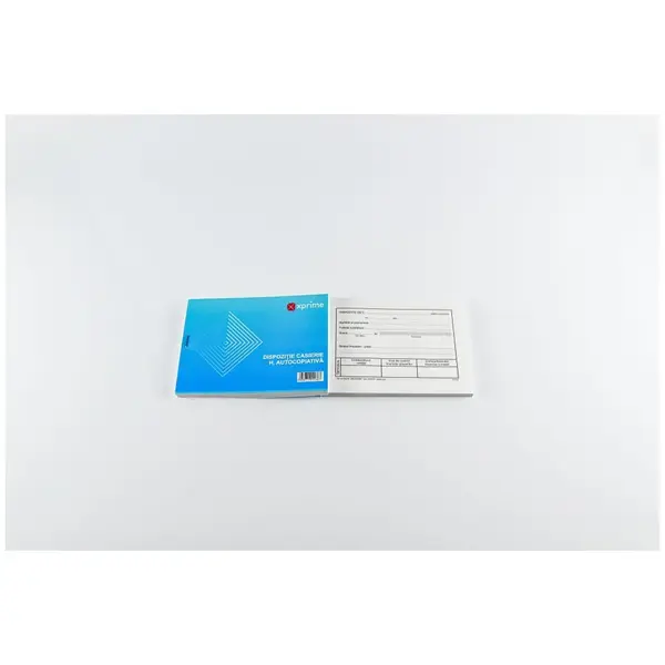 Dispozitie de casierie A6 hartie autocopiativa 50 set/carnet coperta carton 300 g/mp Dispozitie de casierie A6 hartie autocopiativa 50 set/carnet coperta carton 300 g/mp