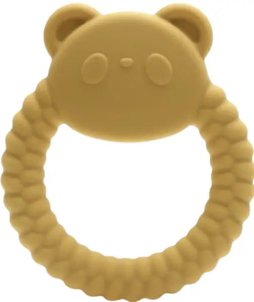Dispozitiv de dentitie din silicon Lorelli Premium - Panda, Yellow