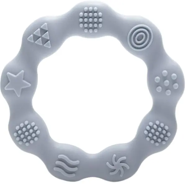 Dispozitiv de dentitie din silicon Lorelli Premium - Ring, Grey