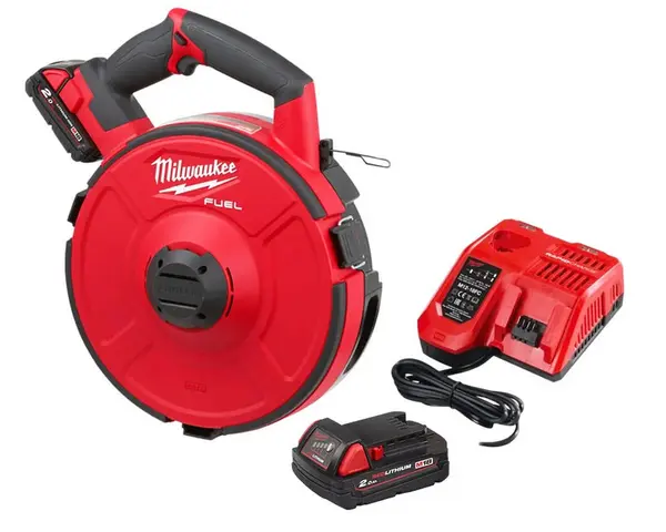 Dispozitiv electric tragator cabluri Milwaukee cu tambur interschimbabil, model M18 FPFT-202, tambur otel 36m, 18V, 4933471953
