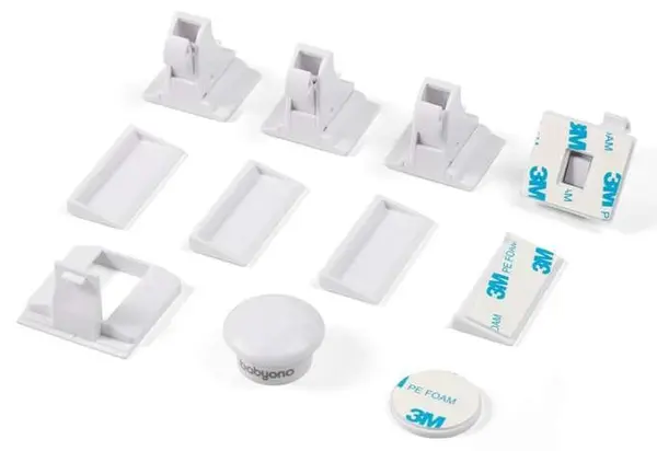 Dispozitiv magnetic de siguranță pentru dulapuri Babyono - 4 bucăți