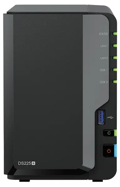 Dispozitiv NAS Synology - DiskStation, DS225+, 2-bay, 2.5GbE, negru