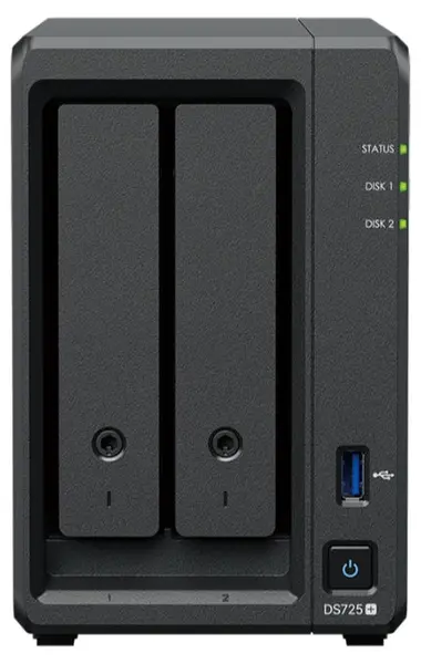 Dispozitiv NAS Synology - DiskStation DS725+, 2-Bay, 2.5GbE, negru