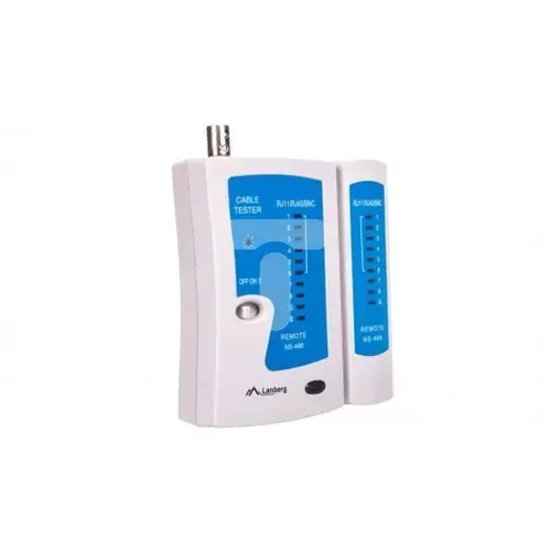 Dispozitiv pentru verificat terminatia cablurilor, Lanberg, RJ45 RJ11, Alb