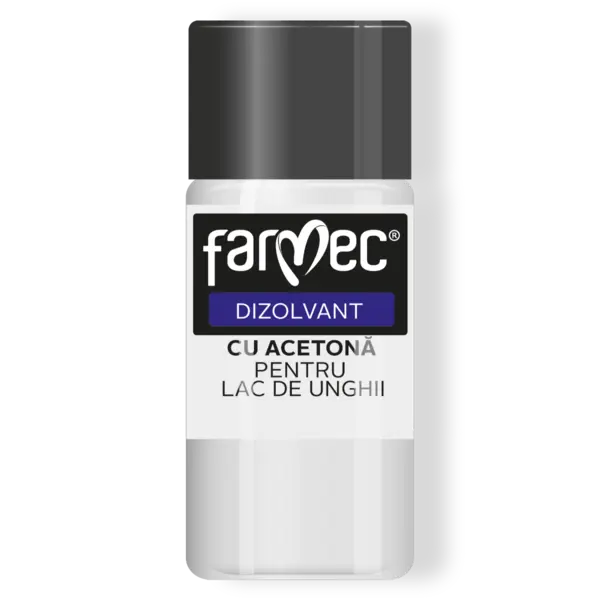 Dizolvant Cu Acetonă Pentru Lac De Unghii Curățare Intensă și Rapidă, Farmec, 50 Ml