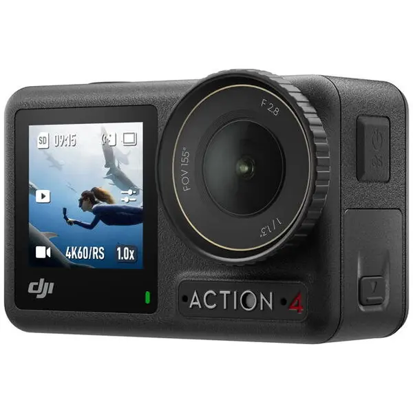 DJI Camera video sport DJI Osmo Action 4 Essential Combo, 4K, 120fps, Negru