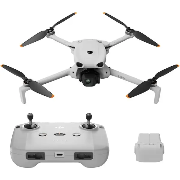 DJI Drona DJI Lito X1, rezolutie foto 48MB, video 4K, autonomie 36 minute, distanta de operare 21 km, Gri/Negru