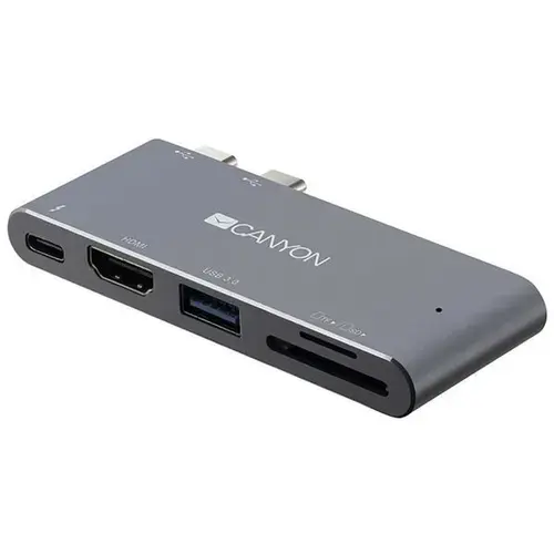 Docking Station Canyon CNS-TDS05DG, Thunderbolt, 1 x USB, 1 x HDMI (Gri)