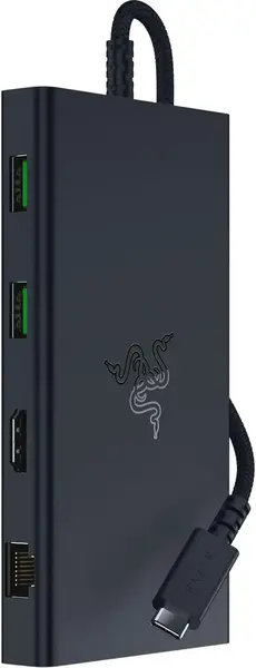 Docking Station Razer 11-Port USB-C, 85 W, 4K 60Hz, Jack 3.5mm, HDMI, Gigabit Ethernet (Negru)