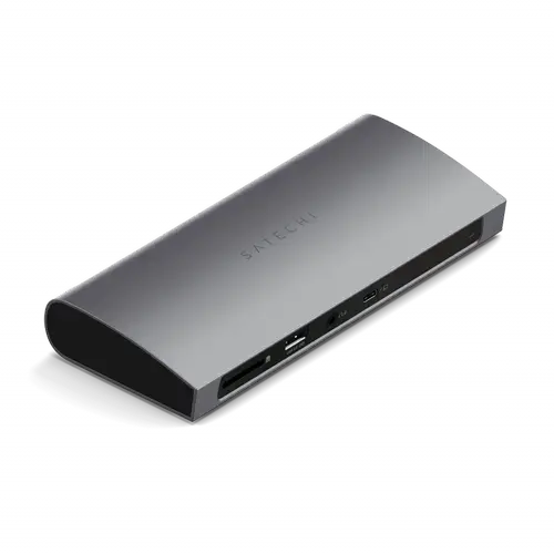 Docking Station Satechi ST-UCT4DM-EU, 3x Thunderbolt 4, 40 Gbps, 96 W, 4K 60Hz, UHS-II SD, Jack 3.5 mm (Gri)