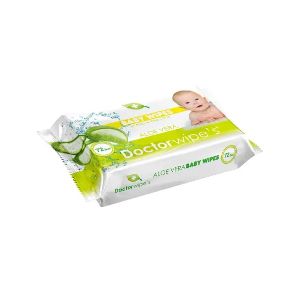 Doctor Wipe s Servetele umede, 72 buc, Aloe Vera