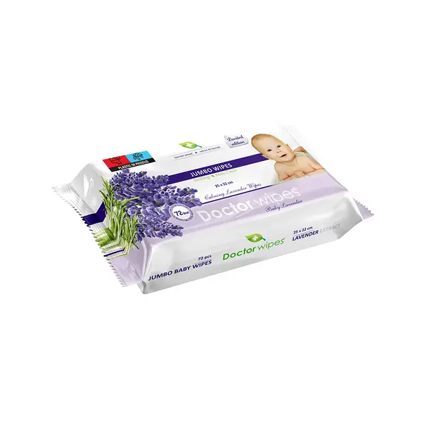 Doctor Wipe s Servetele umede, 72 buc, Lavanda
