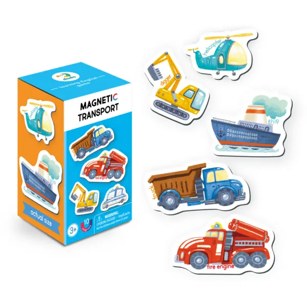 Dodo Set magnetic - Invat mijloacele de transport in lb. engleza