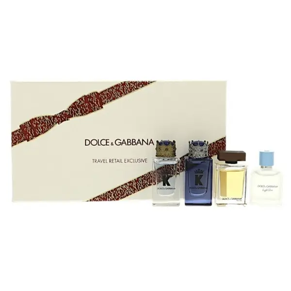 Dolce & Gabbana Mini set cadou pentru bărbați Volum 4 x 5 ml (K BY DOLCE & GABBANA EDP + K BY DOLCE & GABBANA EDT + LIGHT BLUE POUR HOMME EDT + THE ONE FOR MEN EDT)