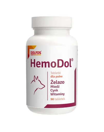 DOLFOS Dolvit Hemodol 90 tabl supliment câini cu anemie sau slăbiciune, cu fier și vitamine B
