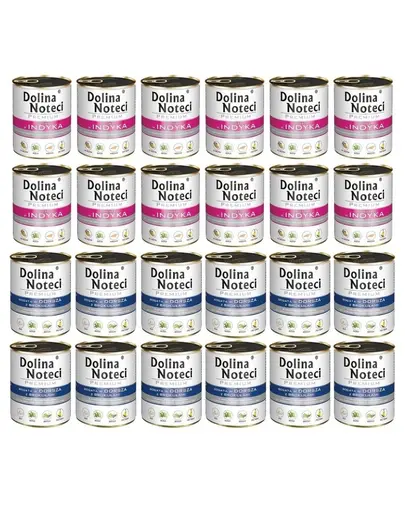DOLINA NOTECI Mix hrană câini Premium 24x800g cod cu broccoli și curcan