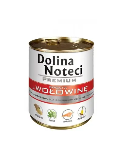 DOLINA NOTECI Premium hrană bogată în vită pentru câini 6x400g