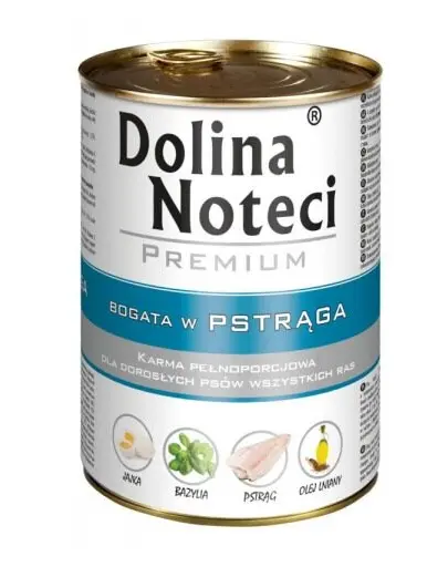 DOLINA NOTECI Premium hrană câini cu păstrăv 6x400g