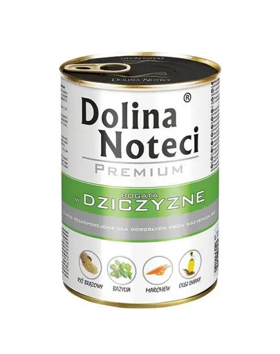 DOLINA NOTECI Premium hrană câini cu vânat 6x400g