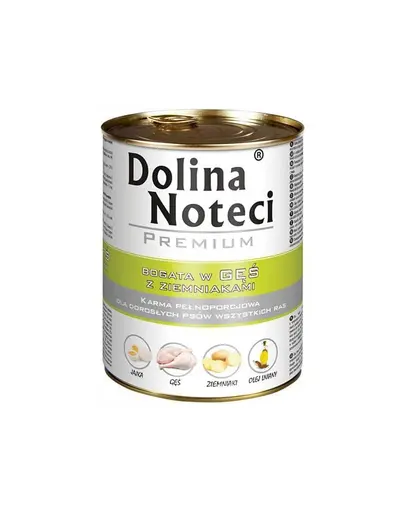 DOLINA NOTECI Premium mâncare câini 12x400g gâscă cu cartofi