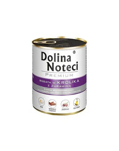 DOLINA NOTECI Premium Mix iepure și merișoare și vită 24x800 g hrană umedă pentru câini