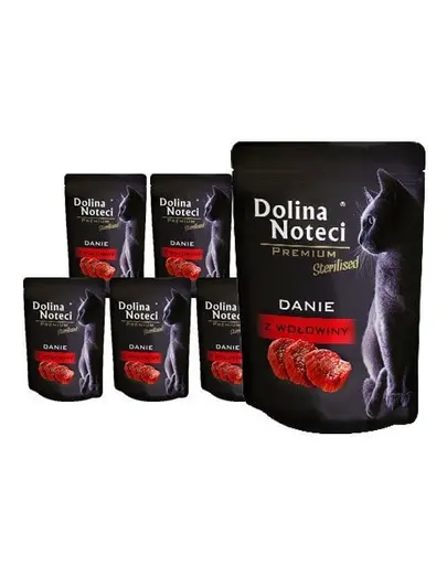 DOLINA NOTECI Premium plicuri cu vită pisici sterilizate 10x85 g