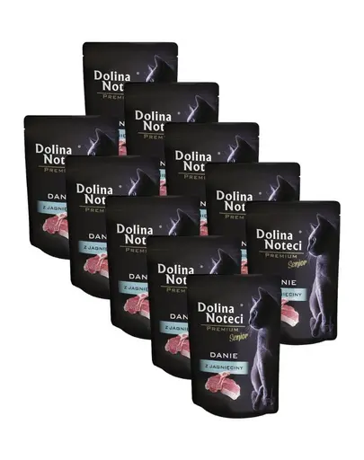 DOLINA NOTECI Premium Senior hrană cu miel 10x85 g pisici senior