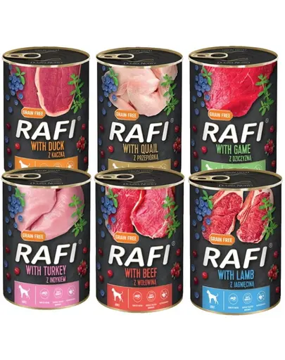 DOLINA NOTECI RAFI Conserve caine, mix arome 12x400 g