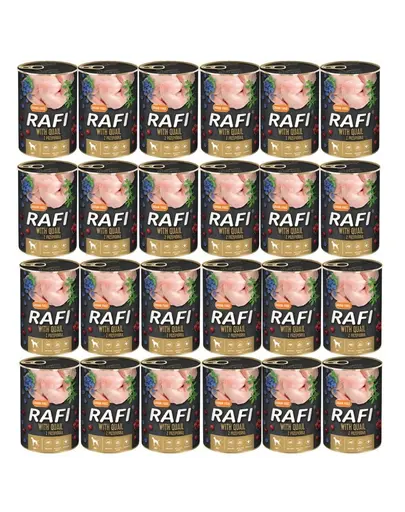 DOLINA NOTECI RAFI Conserve hrana umeda caini, cu prepelita 24x400 g