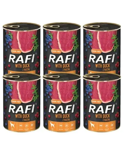 DOLINA NOTECI RAFI Duck conserva hrana umeda caine 6x400 g cu rata