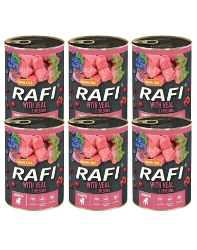 DOLINA NOTECI RAFI Junior Veal hrana catelusi, cu vitel 6x400 g