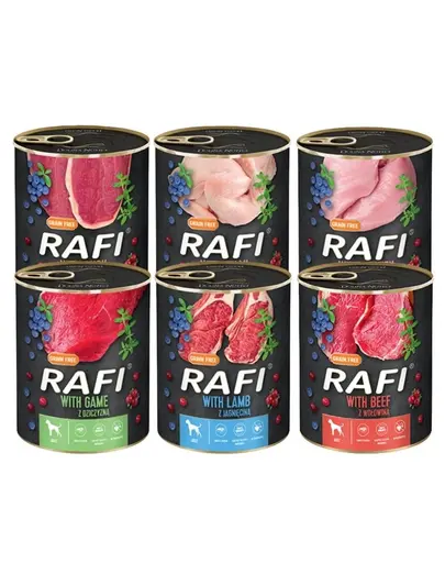 DOLINA NOTECI Rafi Premium Mix conserve pentru caini adulti 24x800g
