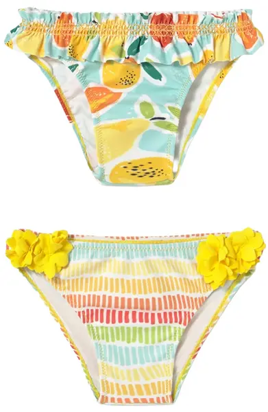 Dolj de costum de baie Mayoral - 2 bucăți, galben, 9 luni