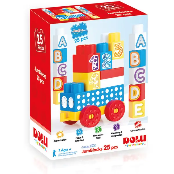 DOLU Cuburi de construit DOLU, 25 piese, plastic