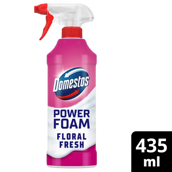 Domestos Solutie spuma pentru curatat baia, 435 ml, Power Foam Floral Fresh