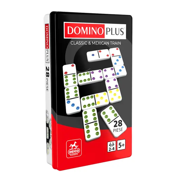 Domino Plus in cutie metalica , piese tip , zos piatra,