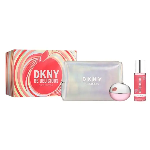 Donna Karan DKNY Be Delicious Fresh Blossom Set cadou pentru femei Volum EDP ​​100 ml + loțiune de corp 125 ml + trusă de toaletă