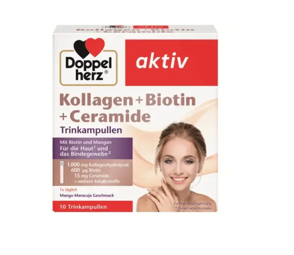 Doppelherz Kollagen + Biotina + Ceramide 10 flacoane 25 ml