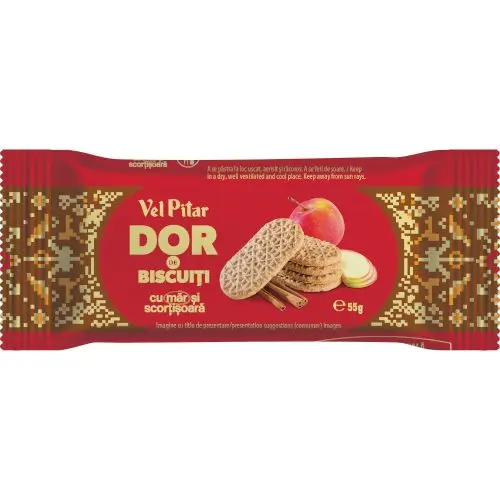 DOR de Biscuiți cu mere și scorțișoară Vel Pitar, 55g Engros