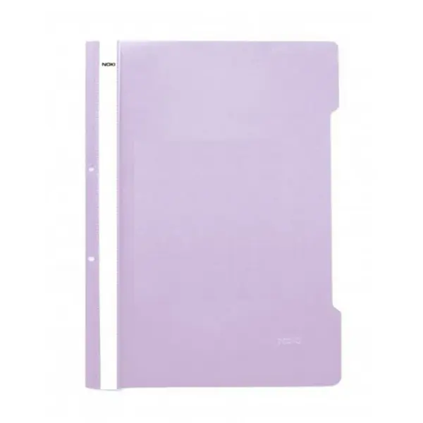 Dosar A4 din plastic cu sina si perforatii 50/set Noki Dosar A4 din plastic cu sina si perforatii 50/set Noki violet