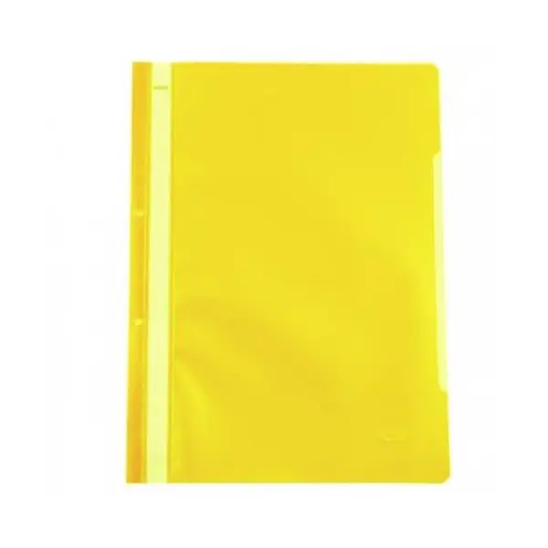 Dosar A4 din plastic cu sina si perforatii 50/set Noki Dosar A4 din plastic cu sina si perforatii 50/set Noki galben