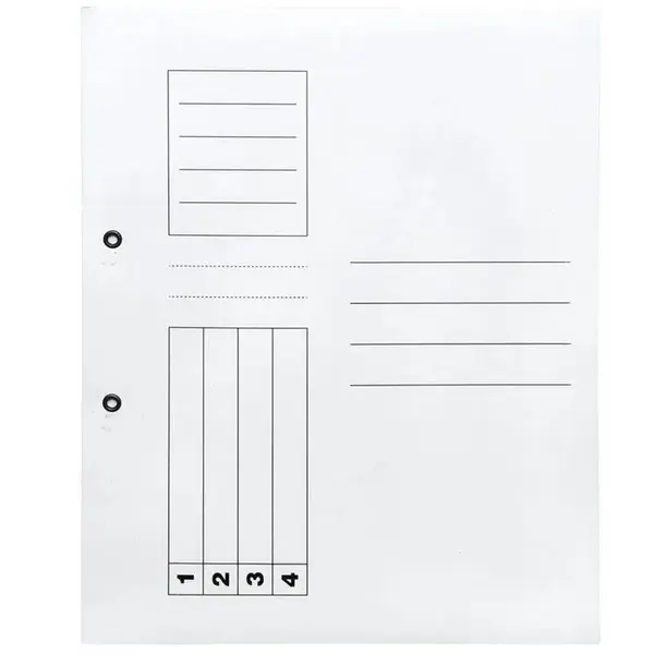 Dosar incopciat 1/1 cu capse carton alb 10 buc/set Dosar incopciat 1/1 cu capse carton alb 10 buc/set