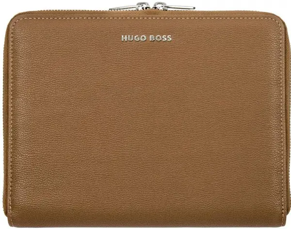 Dosarul conferinței Hugo Boss Pure Iconic - A5, cu fermoar, caramel
